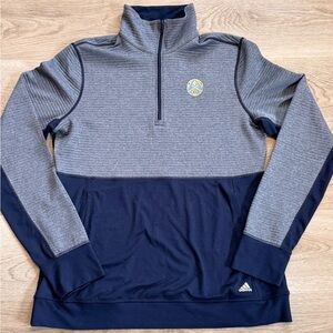 Adidas Denver Nuggets NBA Quarter-Zip Pullover Climalite Sweatshirt